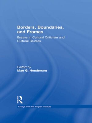 cover image of Borders, Boundaries, and Frames